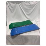 Two Plastic Snowboards