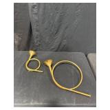 Brass Hunting Horns (Pair)