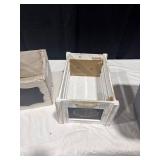 Decorative Crates & Wall Clock Lot