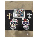Sugar Skull & Cross Decor Lot