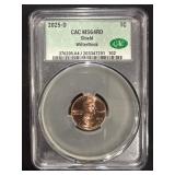 2025-D Lincoln Shield Cent CAC MS64RD