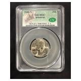 1946-S Washington Quarter CAC MS67