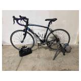 Raleigh Road Bike with Trainer