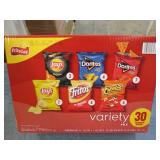 30 Pack of assorted Frito Lay chips...
