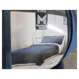 King size faux fur comforter set...