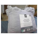 2 Faux fur decorative pillows...