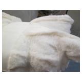 2 Faux fur decorative pillows...