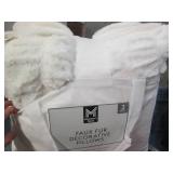 2 Faux fur decorative pillows...