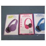 3 Wireless headphones...
