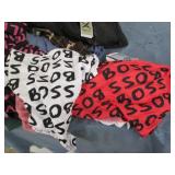 Box of clothes, fabric and other it...