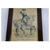 Rare Antique Nathaniel Currier Lithograph - "Gen George Washington" (1850)