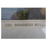 Antique Currier & Ives Hand-Colored Lithograph - "The Roadside Mill" (1870)