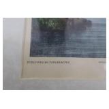 Antique Currier & Ives Hand-Colored Lithograph - "The Roadside Mill" (1870)