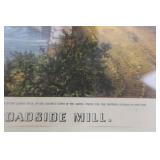 Antique Currier & Ives Hand-Colored Lithograph - "The Roadside Mill" (1870)