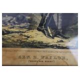 Rare Antique Nathaniel Currier Hand-Colored Lithograph - "Gen. Zachary Taylor" (1846)