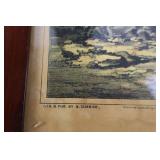 Rare Antique Nathaniel Currier Hand-Colored Lithograph - "Gen. Zachary Taylor" (1846)