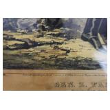 Rare Antique Nathaniel Currier Hand-Colored Lithograph - "Gen. Zachary Taylor" (1846)