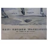 Rare Antique Nathaniel Currier Lithograph - "Gen George Washington" (1850)