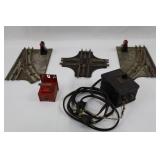 Marx O-Gauge Vintage Train Track Set with Cross Track & Power Pack (1940s-1950s)