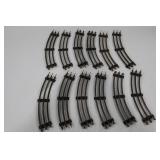 Vintage Lionel 027 Gauge Curved & Straight Model Train Tracks - 18 Pieces
