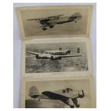 Vintage Aeroplane Pictures Set - WACO Model D, Lockheed Electra 10A, Aeronca Low-Wing