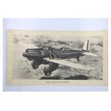 Vintage Aeroplane Pictures Set - Boeing Bomber, Douglas Sleeper DST, Thompson