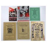 Vintage Magic Tricks Collection: Gilbert Mysto Magic, E-Z Magic Catalogs & Card Guides (Lot of 6)