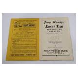 George McAthy Smart Talk for Magicians & MCs - Vintage 1945 Magic Book & Laff-Tested Dialogues