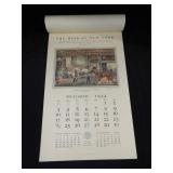 1954-1955 Bank of New York Calendar Featuring Currier & Ives Lithographs