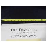 1939 Travelers Calendar - John Rogers Groups of Statuary