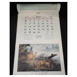 1948 Travelers Calendar Featuring 12 Currier & Ives Lithographs