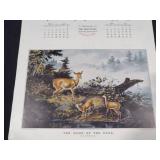 1948 Travelers Calendar Featuring 12 Currier & Ives Lithographs