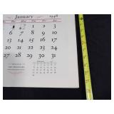 1948 Travelers Calendar Featuring 12 Currier & Ives Lithographs