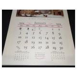 1954 Travelers Calendar Featuring 12 Currier & Ives Lithographs