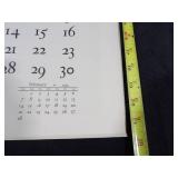 1954 Travelers Calendar Featuring 12 Currier & Ives Lithographs