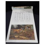 1955 Travelers Calendar Featuring 12 Currier & Ives Lithographs