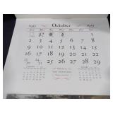 1955 Travelers Calendar Featuring 12 Currier & Ives Lithographs