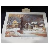1956 Travelers Calendar Featuring 12 Currier & Ives Lithographs