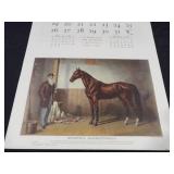 1956 Travelers Calendar Featuring 12 Currier & Ives Lithographs