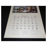 1957 Travelers Calendar Featuring 12 Currier & Ives Lithographs