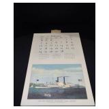 1957 Travelers Calendar Featuring 12 Currier & Ives Lithographs