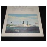 1957 Travelers Calendar Featuring 12 Currier & Ives Lithographs