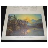 1957 Travelers Calendar Featuring 12 Currier & Ives Lithographs