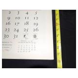 1957 Travelers Calendar Featuring 12 Currier & Ives Lithographs