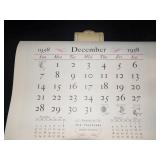 1958 Travelers Calendar Featuring 12 Currier & Ives Lithographs