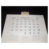 1959 Travelers Calendar Featuring 12 Currier & Ives Lithographs