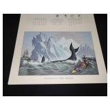 1959 Travelers Calendar Featuring 12 Currier & Ives Lithographs