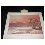 1961 Travelers Calendar Featuring 12 Currier & Ives Lithographs