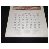 1961 Travelers Calendar Featuring 12 Currier & Ives Lithographs