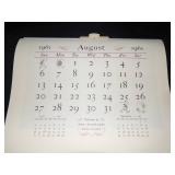 1961 Travelers Calendar Featuring 12 Currier & Ives Lithographs